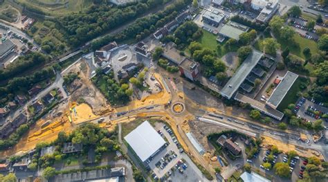 Luftaufnahme Dorsten Baustelle Zum Neubau Der Kreisverkehr