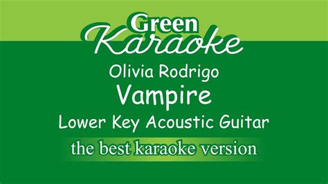 Olivia Rodrigo Vampire Karaoke Lower Key Acoustic Guitar