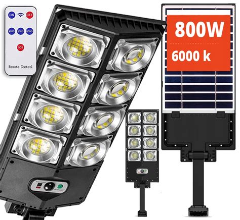 Lampa Solarna Z Czujnikiem Ruchu Zmierzchu Uliczna Ogrodowa LED COB