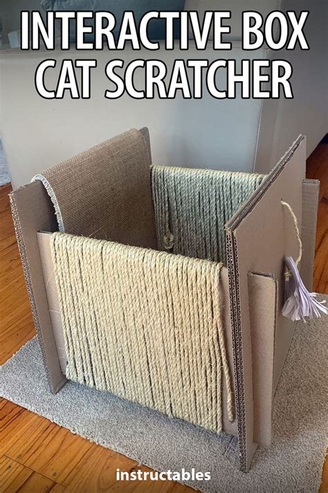 Interactive Box Cat Scratcher Cat House Diy Diy Cat Toys Diy Cat Bed