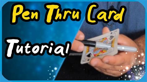 Pen Through Card Trick Closedgiveaway Easy Magic Trick Revealed