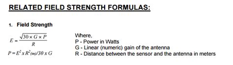 Electronic Formula For Field Strength Valuable Tech Notes