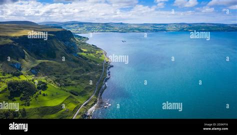 Antrim Coast road Aerial, Northern Ireland Stock Photo - Alamy