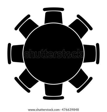 Vector Round Table Icon Stock Vector 397054834 Shutterstock