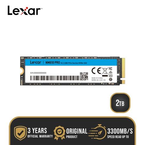 SSD Lexar NM610 PRO 2TB SSD M 2 NVMe PCIe Gen 3x4 Lazada Indonesia