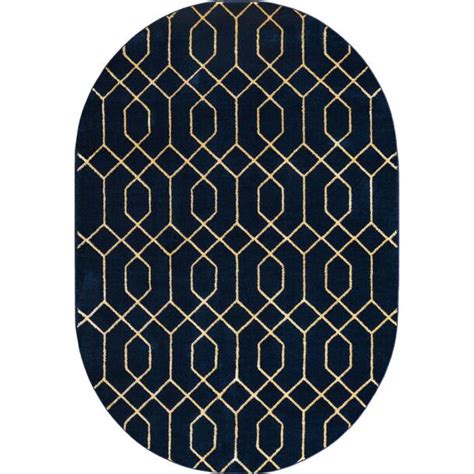 Marilynmonroe Glam Navy Blue Silver Area Rug And Reviews Wayfair