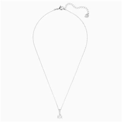 Buy Swarovski Solitaire Pendant White With Rhodium Plating Online