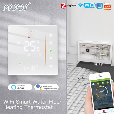 Moes Thermostat De Chauffage Au Sol Lectrique Wifi Eau Gaz Bomicrophone