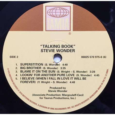 Stevie Wonder Talking Book 180g Vinyl Record LP VinylVinyl