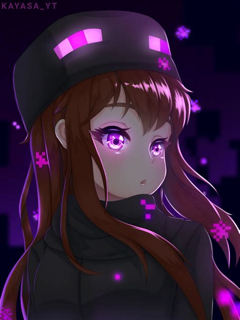 Ender Girl Game Minecraft {artist Kayasa} Animegirls