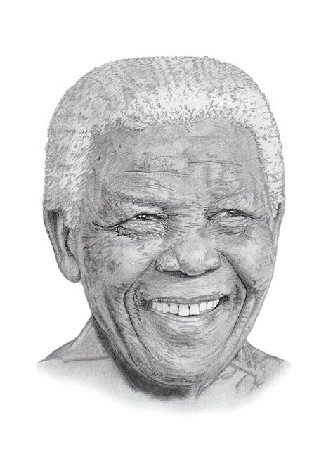 Pencil Sketch Of Nelson Mandela Capturing The Legacy Of An Icon