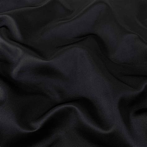 Satin Duchesse Double Face De Soie Polyester Bleu Marine Envers Laine