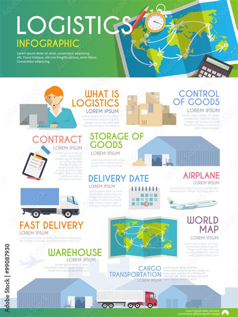 Logistics vector infographic Stock Vector | Adobe Stock