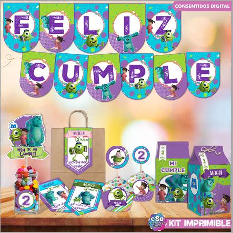 KIT CUMPLEAÑOS MONSTER INC ConSentidos Digital