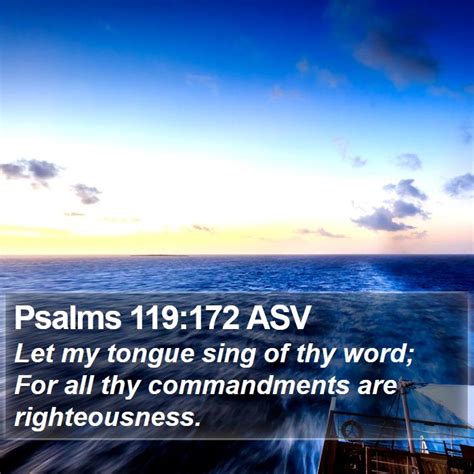 Psalms Asv Let My Tongue Sing Of Thy Word For All Thy