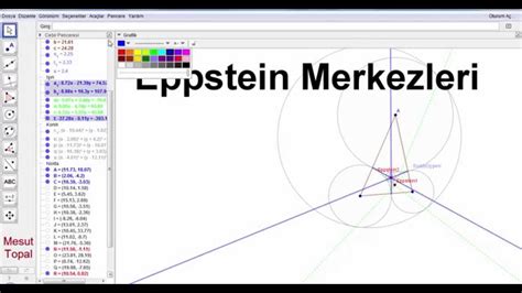 Geogebra Dersleri T Rk E Eppstein Merkezleri Mesut Topal Youtube