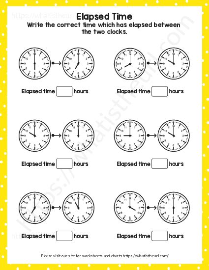 Elapsed Time Worksheet For Grade 3 Exercise 1 Answer Key Included Your Home Teacher