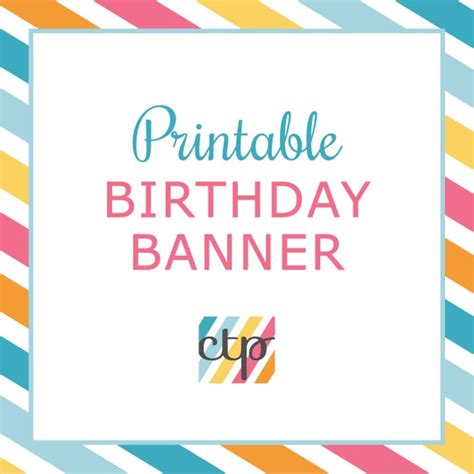 Birthday Party Decorations, Birthday Banner, Printable, Digital ...