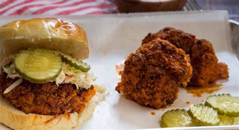 Sándwiches de pollo frito estilo Nashville para freidora sin aceite