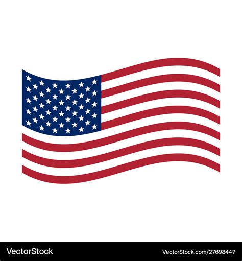 Waving flag usa united states america flag Vector Image