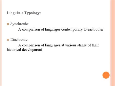 Typology And Universals Typology Borrowed From The Field