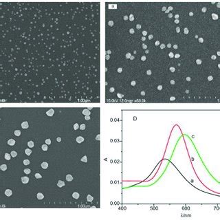 Sem Images Of Au Nanorings Created From One M Colloids A Low