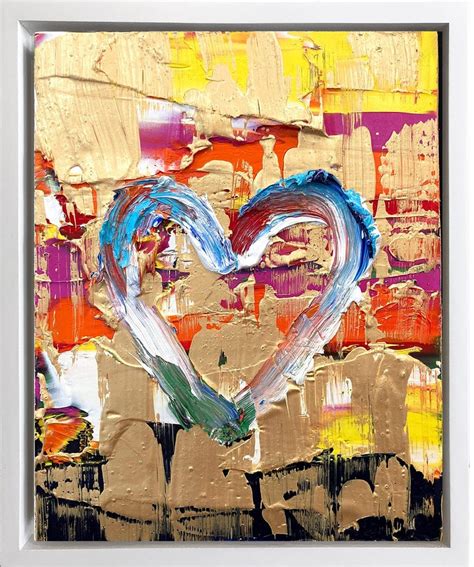 Cindy Shaoul My Everlasting Heart Multicolor Contemporary Pop Oil Painting Floater Frame At