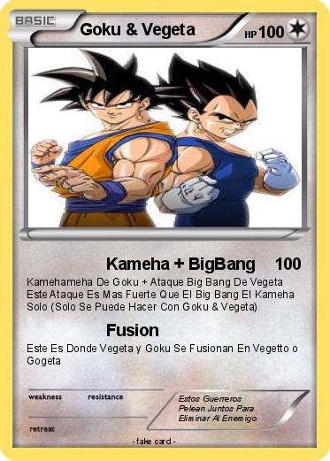 Pokémon Goku Vegeta 37 37 Kameha BigBang Mi carta pokémon