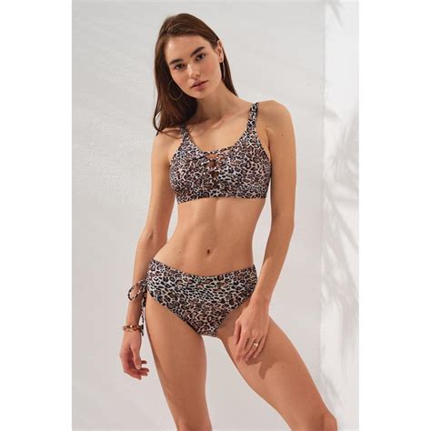 Pierre Cardin Geni Gen Toplay C Leopar Bikini Kahverengi