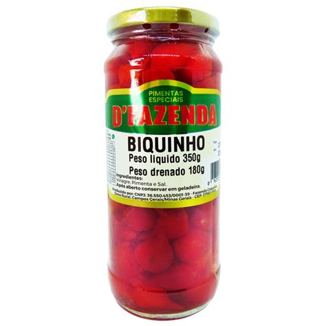 Pimenta Biquinho Em Conserva DFazenda 350g Luchini Alimentos