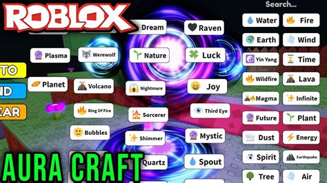 AURA CRAFT ALL AURAS FREE NO ROBUX USE Roblox YouTube