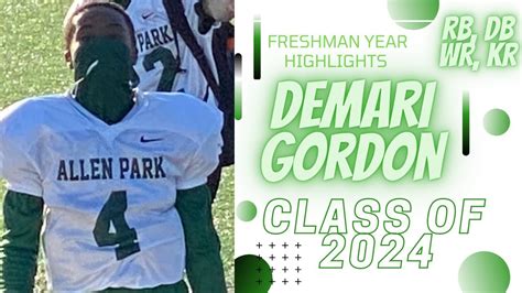 Demari Gordon Freshman Year Football Highlights Class Of 2024