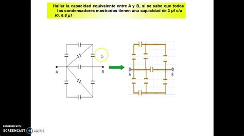 Ejemplo 1 Capacitores Serie Paralelo Youtube