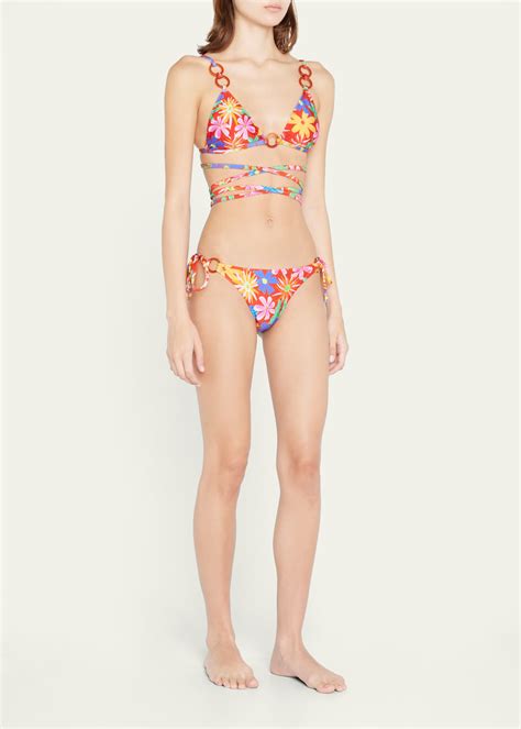 PatBO Aster Side Tie Bikini Bottoms Bergdorf Goodman