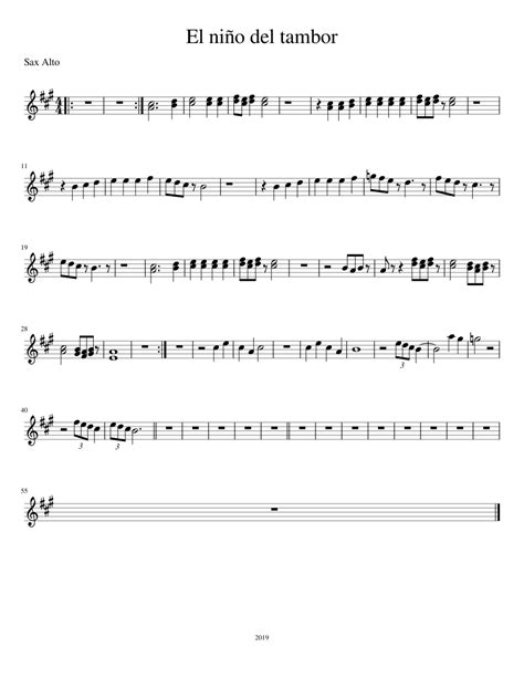 El Niño Del Tambor 1 Sheet Music For Piano Solo Easy