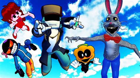 Fnf Characters Vs Mr Hopps In Garry S Mod Ragdolls Agoti Sky Boyfriend