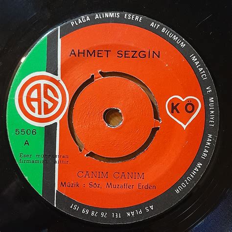 Ahmet Sezgİn Canım Canım Bu Fani Dünyada Plak Sadeceplak