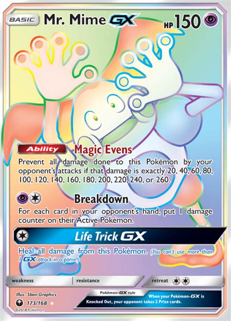 Mr Mime GX Celestial Storm Rare Rainbow Pokemon TCG DigitalTQ