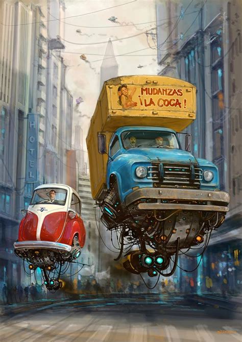 Flying Car Illustrations By Alejandro Burdisio Inspiration Grid