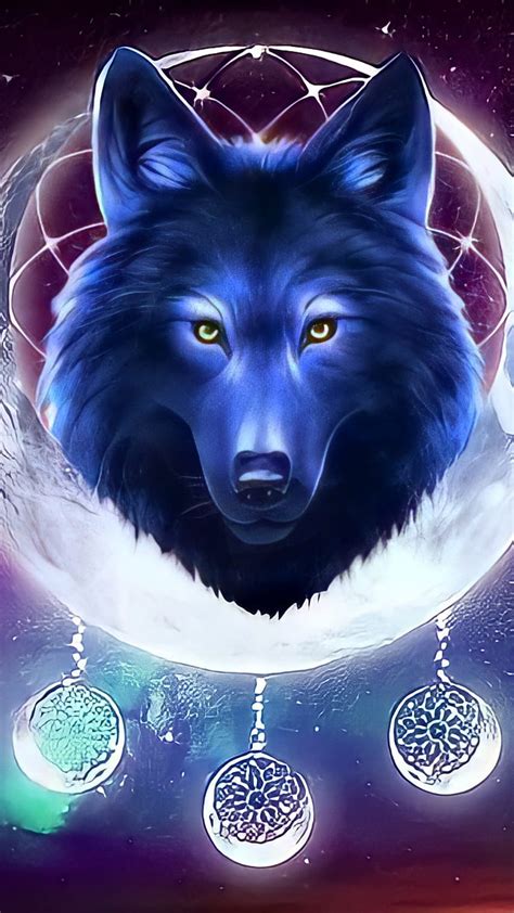 Moon Wolf Blue Hd Phone Wallpaper Pxfuel