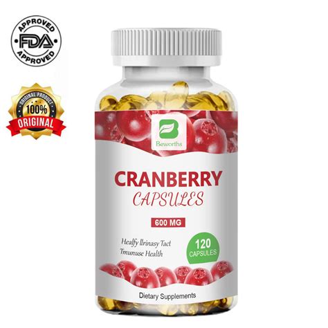 Beworths Cranberry Capsules Rich Vitamin C Supports Urinary System Health Bladder Health