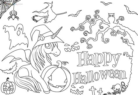 Printable Happy Halloween Coloring Pages