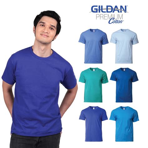 Gildan Premium Cotton 76000 Plain Round Neck T Shirt Royal Blue