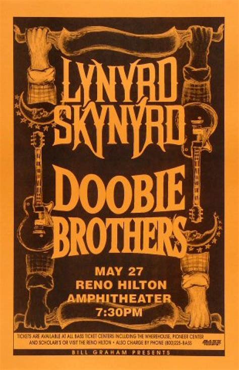 Lynyrd Skynyrd Vintage Concert Poster from Reno Hilton Amphitheatre ...