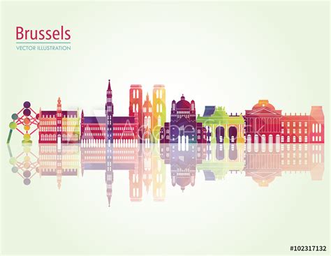 Brussels Skyline Vector at Vectorified.com | Collection of Brussels ...