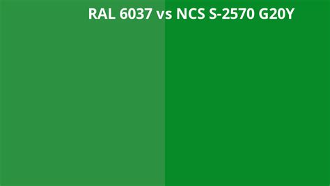 Ral 6037 Vs Ncs S 2570 G20y Ral Colour Chart Uk