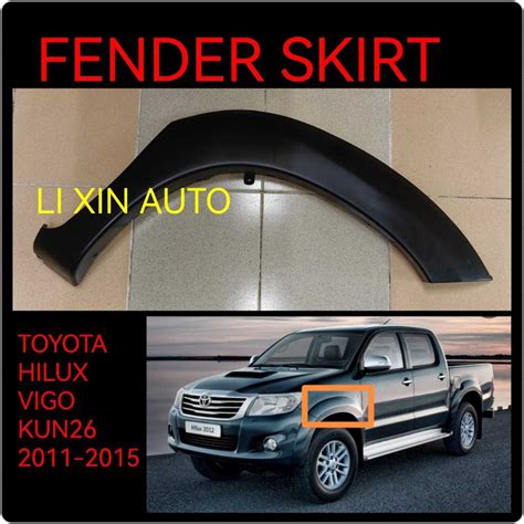 Toyota Vigo Hilux Kun25 Kun26 2005 2015 Front Rear Fender Skirt
