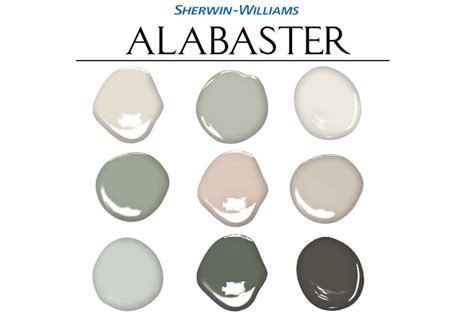 Sherwin Williams Home Paint Palette Alabaster Color By Concept Colors