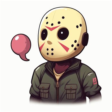 Jason Voorhees Viernes 13 Personaje De Dibujos Animados IA Generativa