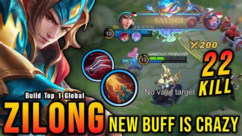 Auto Savage New Buffed Zilong Is Crazy With New Build Build Top